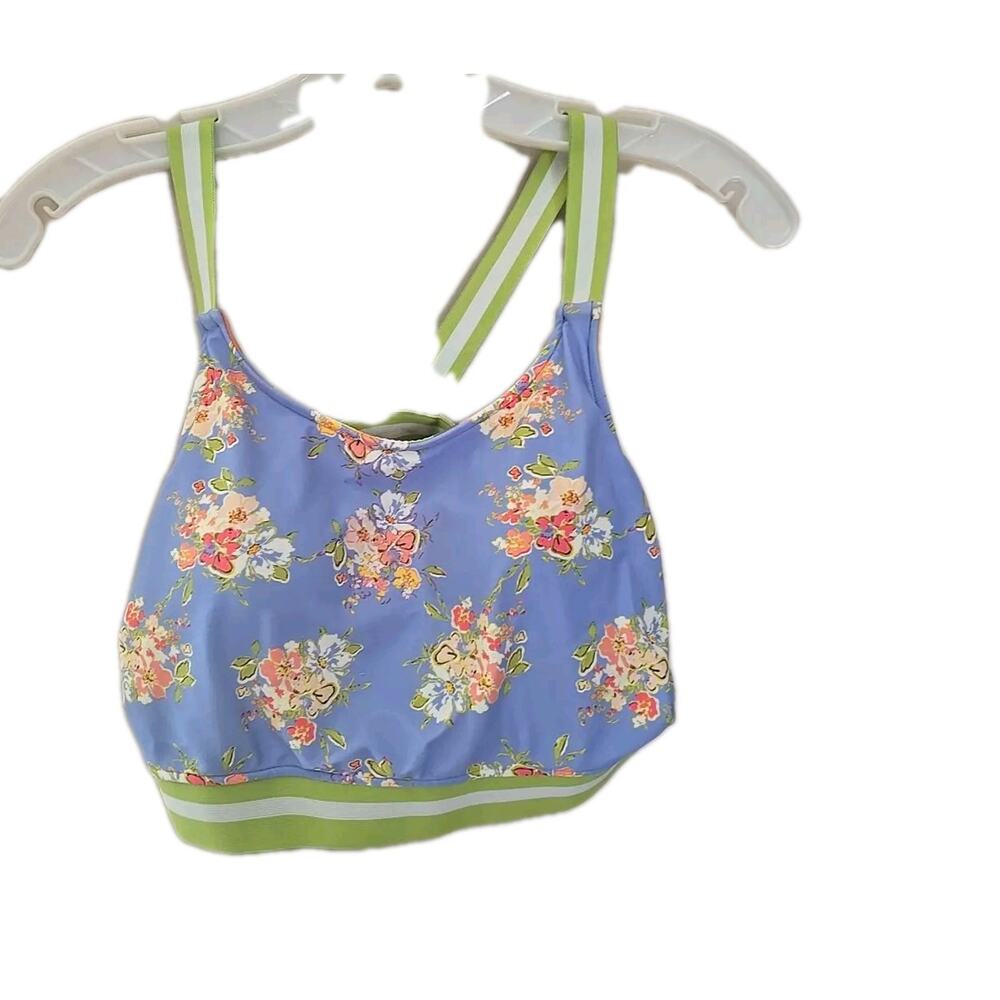 Matilda Jane Marco Blue Floral Padded Sports Bra Multicolor Girls Size 16